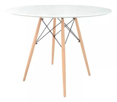 MESA EAMES REDONDA 60CM BLANCA, MADERA, MUEBLE
