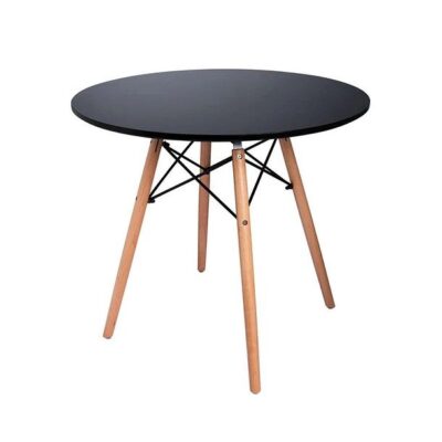 Mesa Eames Redonda 80 Cm Negra