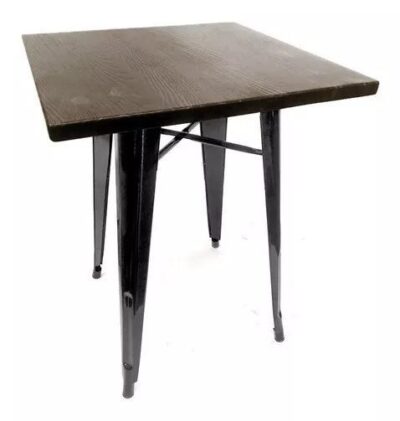 Mesa comedor Tolix 60x60x75 cm con Base en Madera (Colores)