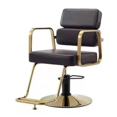 Silla Peluquería Vintage Negra y Dorada