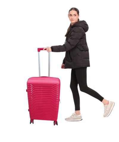 Set 3 Maletas Abs Ruedas 360°- Rojo