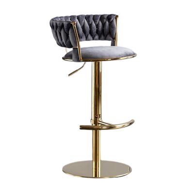 Pack 2 Taburetes Deluxe Terciopelo Gris