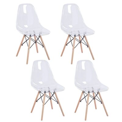 Pack 4 Sillas Eames- Transparentes