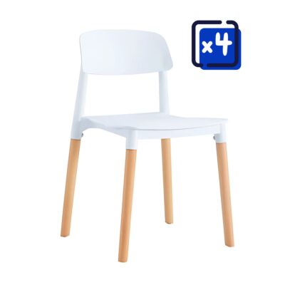 Pack 4 Sillas Milán- Blancas