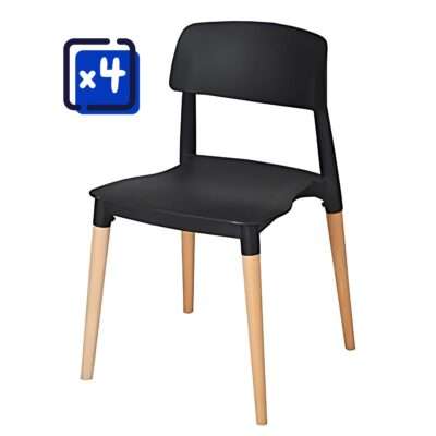 Pack 4 Sillas Milán- Negras