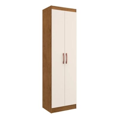 Mueble Estante Multiuso 2 Puertas- Crema/ Café