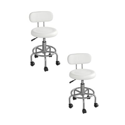 Pack 2 Sillas Giratorias de Oficina- Blancas
