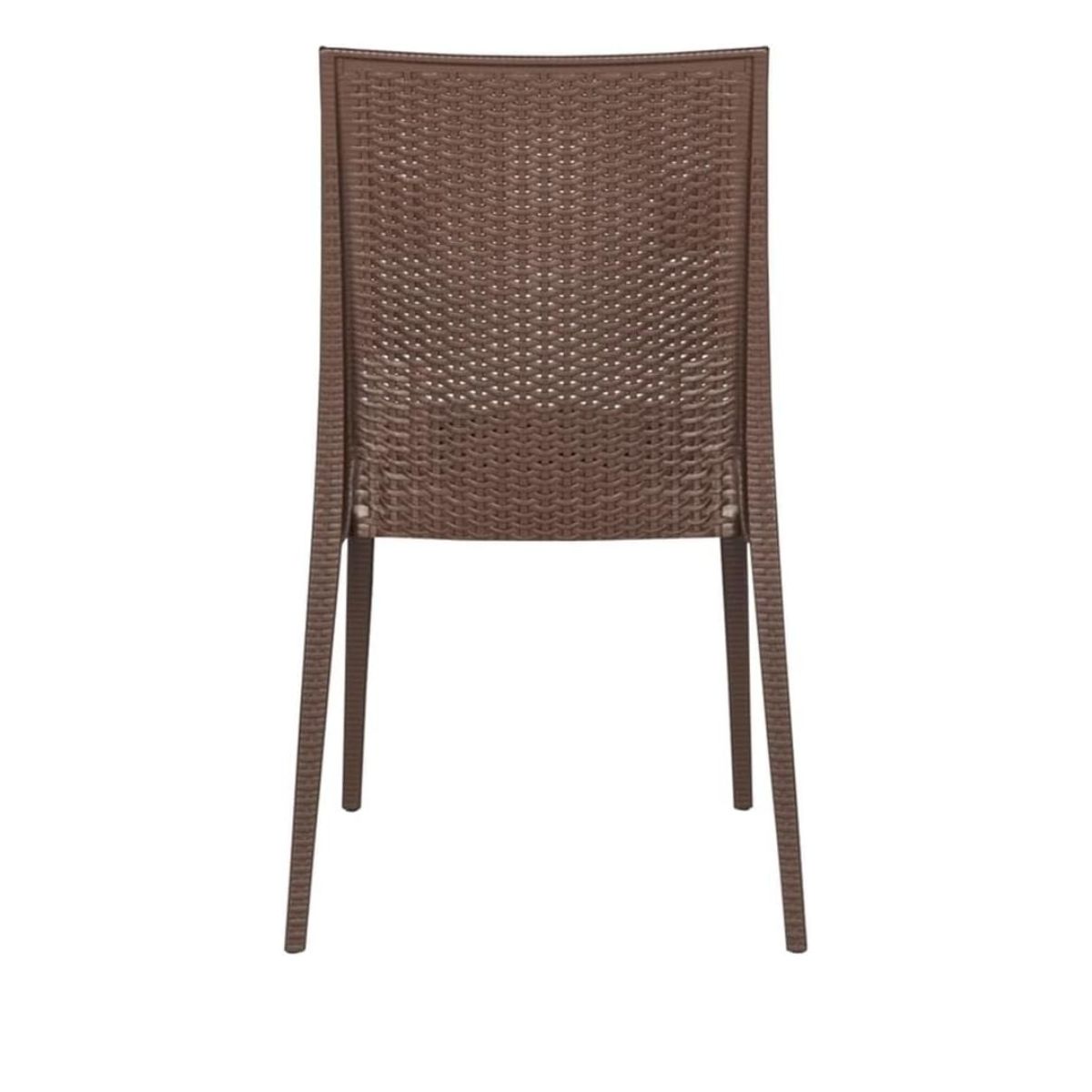Pack 4 Sillas Simil Ratan- Café - Image 2