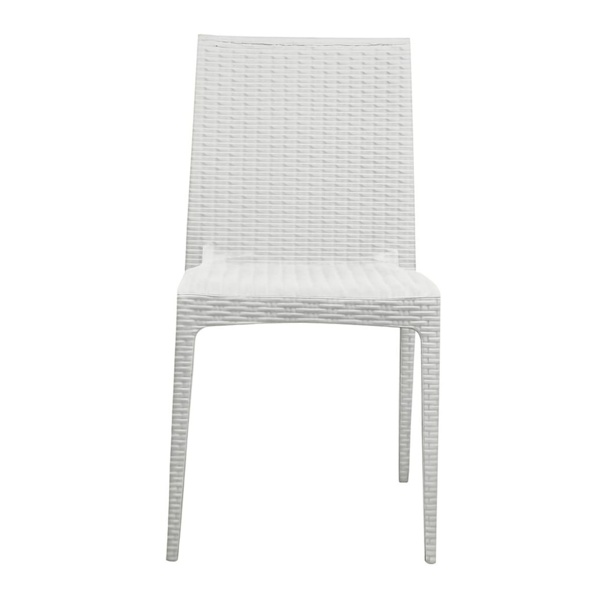 Pack 4 Sillas Simil Ratan- Blanca - Image 3