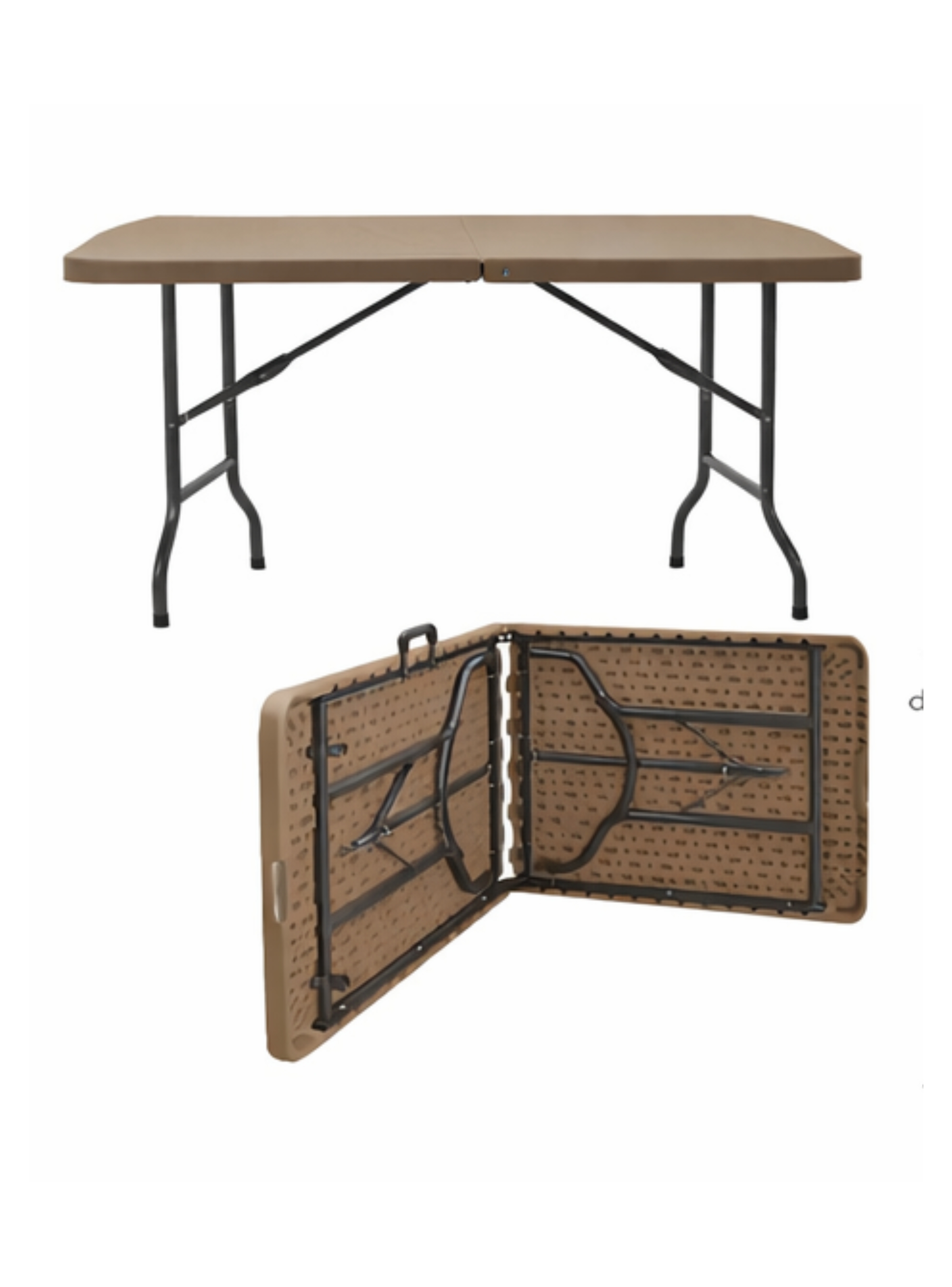 Mesa Plegable 180 cm Café Maleta