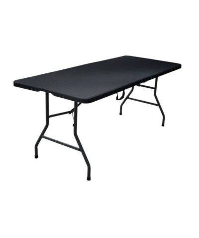 Mesa Plegable 180 cm Negra Tipo Maleta