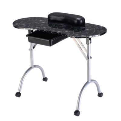 Mesa Para Manicure Portátil Negra + Bolso - Imagen 2