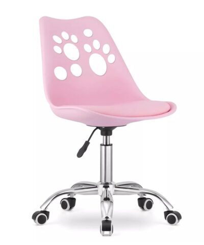 Silla Tulip con Ruedas Infantil Rosada