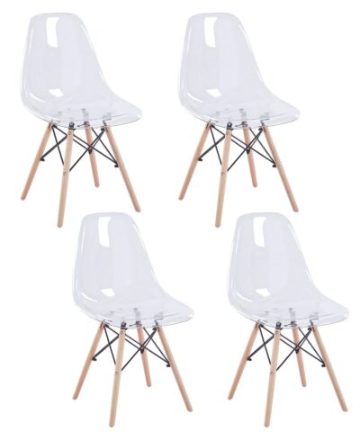 Pack 4 Sillas Eames- Transparentes