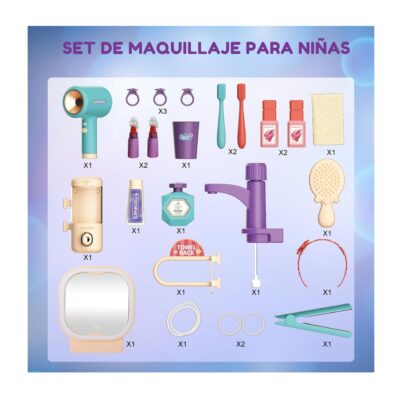 Juego de Maquillaje Tocador Vanity Dresser - Imagen 6