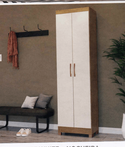 Mueble Estante Multiuso 2 Puertas- Crema/ Café - Imagen 2