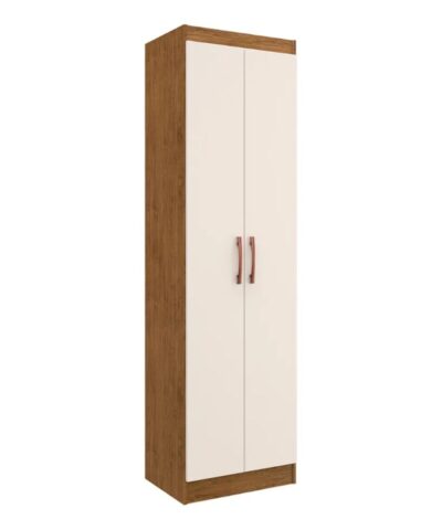 Mueble Estante Multiuso 2 Puertas- Crema/ Café