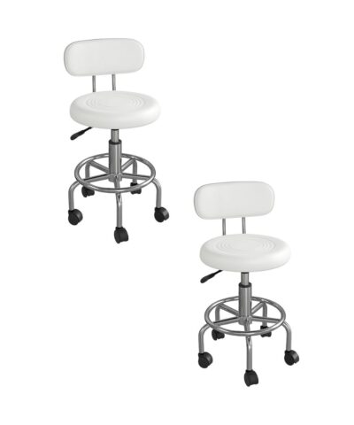 Pack 2 Sillas Giratorias de Oficina- Blancas