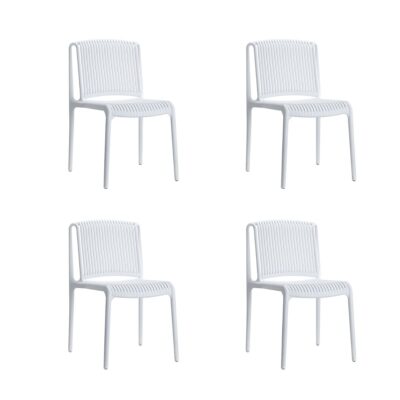 Pack 4 Sillas Terraza Padova- Blancas