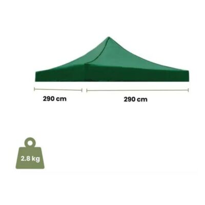 Carpa o lona repuesto para Toldo 3x3 Verde - Imagen 3