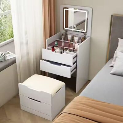Tocador 3 en 1 con Taburete y Luz LED - Imagen 5