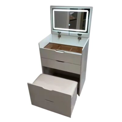 Tocador 3 en 1 con Taburete y Luz LED - Imagen 2
