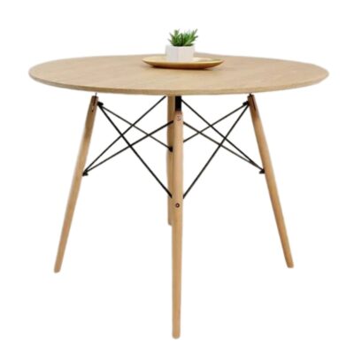 Mesa Eames Redonda 80 Cm- Madera - Imagen 4