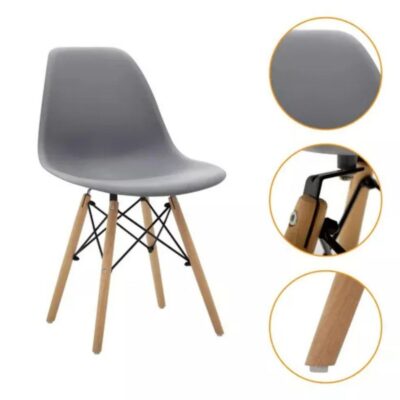 Pack 4 Sillas EAMES DSW- Gris Oscuro - Imagen 3