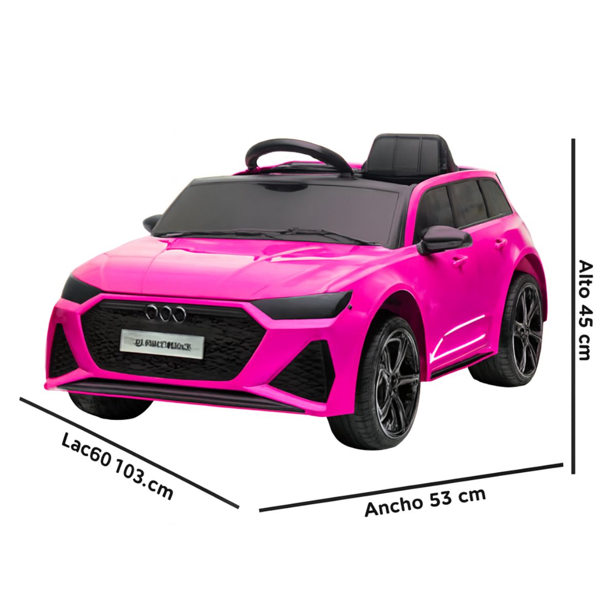 Auto Eléctrico Audi RS6- Rosado - Imagen 2